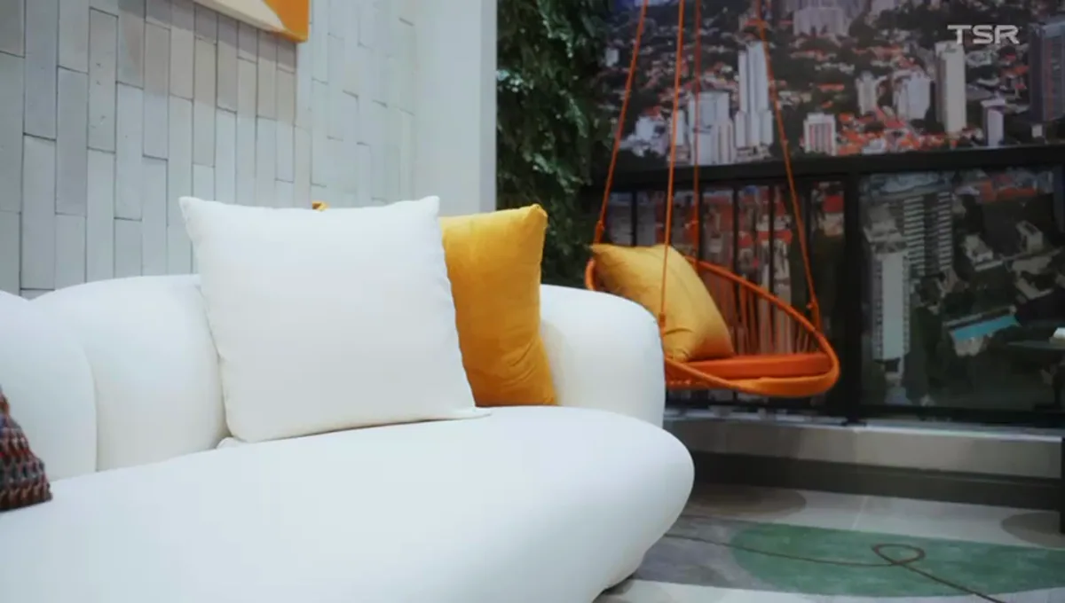 Living integrado de apartamento decorado do Ateliê Vila Madalena