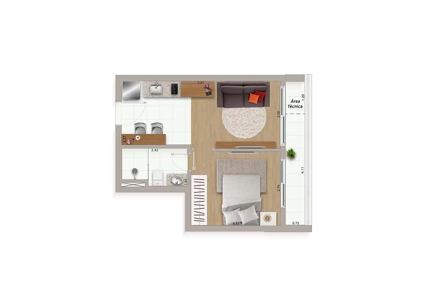 Planta 5º ao 17º andar - Final 4
