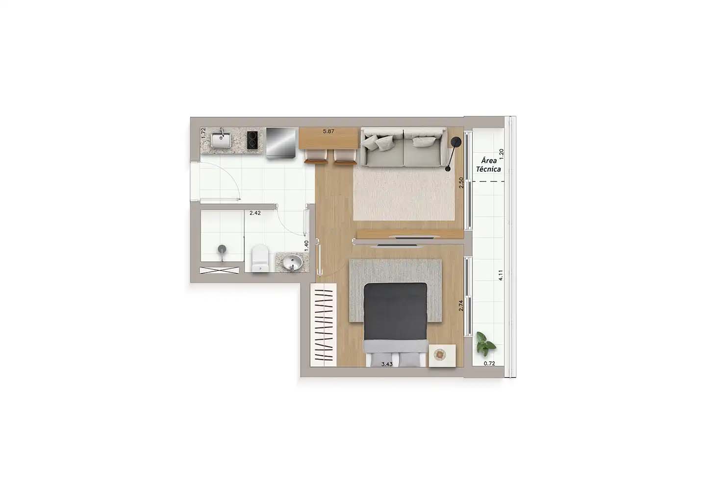 Planta 5º ao 17º andar - Final 5